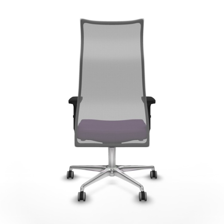 Albacete malla sincro malla gris bali morado brazos 2D base aluminio ruedas 65mm engomadas