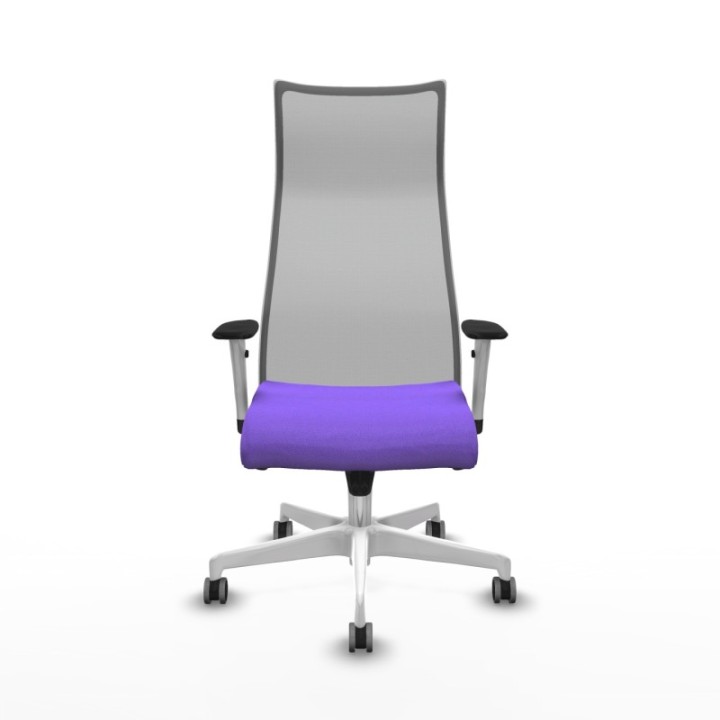 Albacete malla sincro malla gris bali lila brazos blancos base blanca ruedas 65mm engomadas