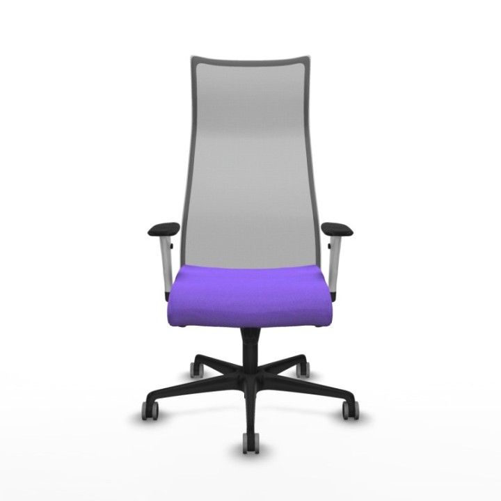 Albacete malla sincro malla gris bali lila brazos blancos base nailon ruedas 65mm engomadas