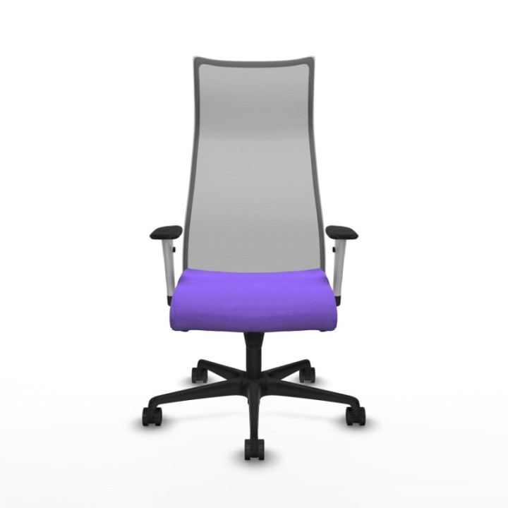 Albacete malla sincro malla gris bali lila brazos blancos base nailon ruedas 65 mm nailon