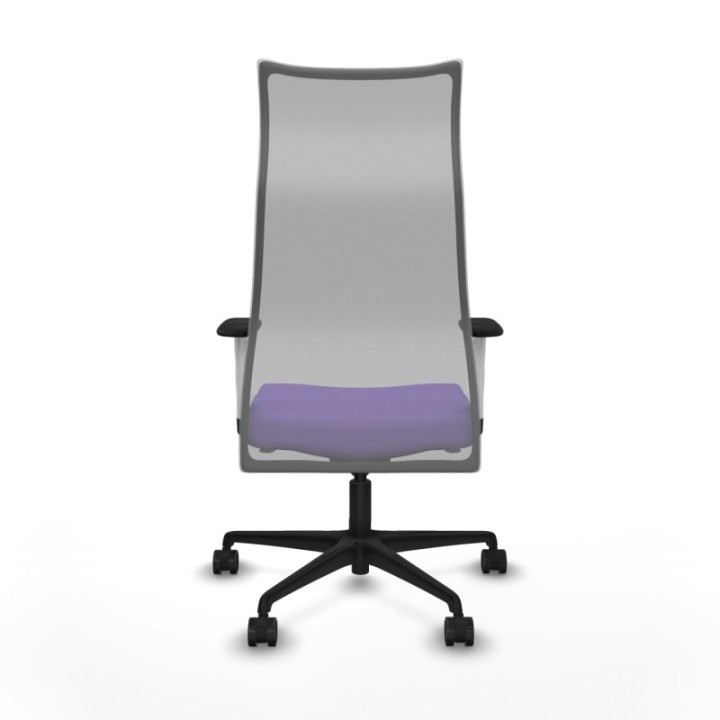 Albacete malla sincro malla gris bali lila brazos blancos base nailon ruedas 65 mm nailon