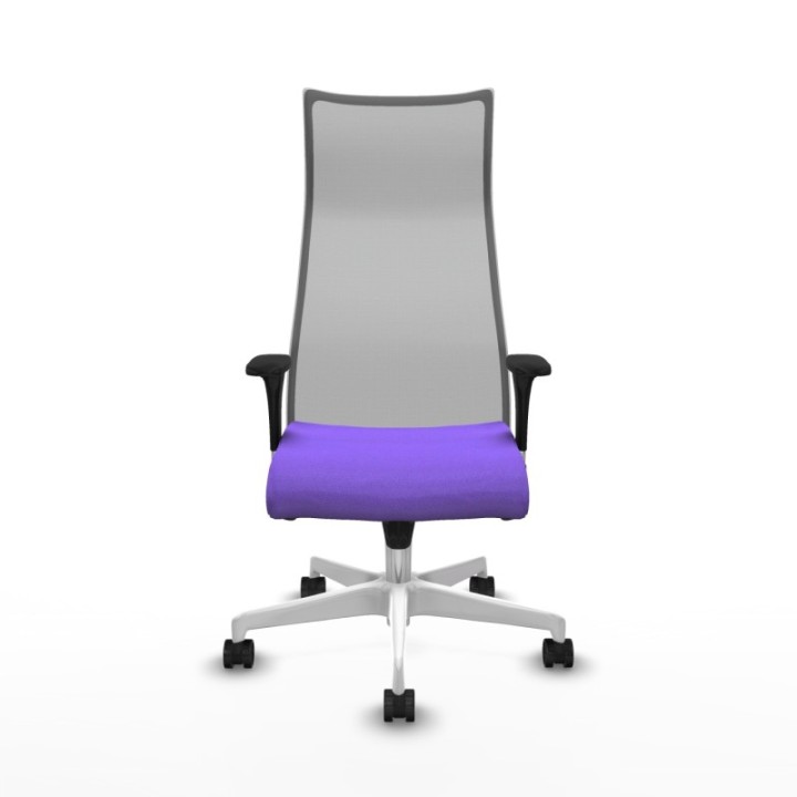 Albacete malla sincro malla gris bali lila brazos 1D base blanca ruedas 65 mm nailon