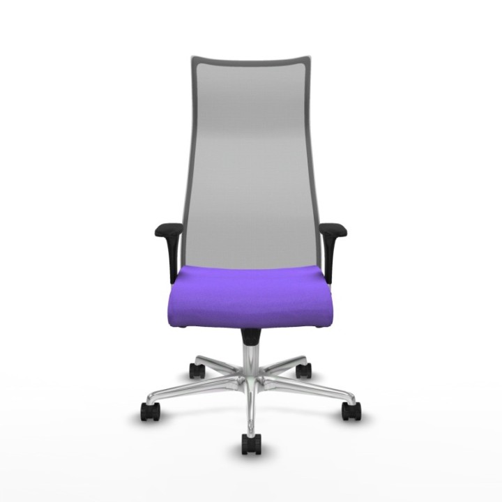 Albacete malla sincro malla gris bali lila brazos 1D base aluminio ruedas 65 mm nailon