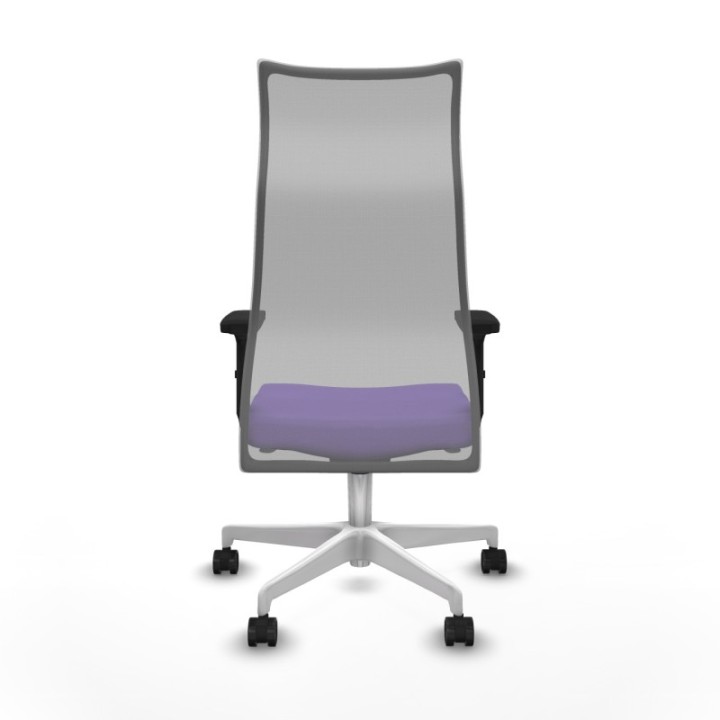 Albacete malla sincro malla gris bali lila brazos 2D base blanca ruedas 65 mm nailon