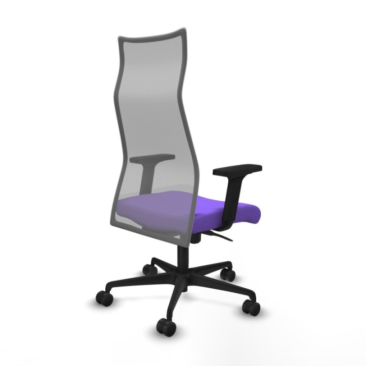 Albacete malla sincro malla gris bali lila brazos 2D base nailon ruedas 65 mm nailon