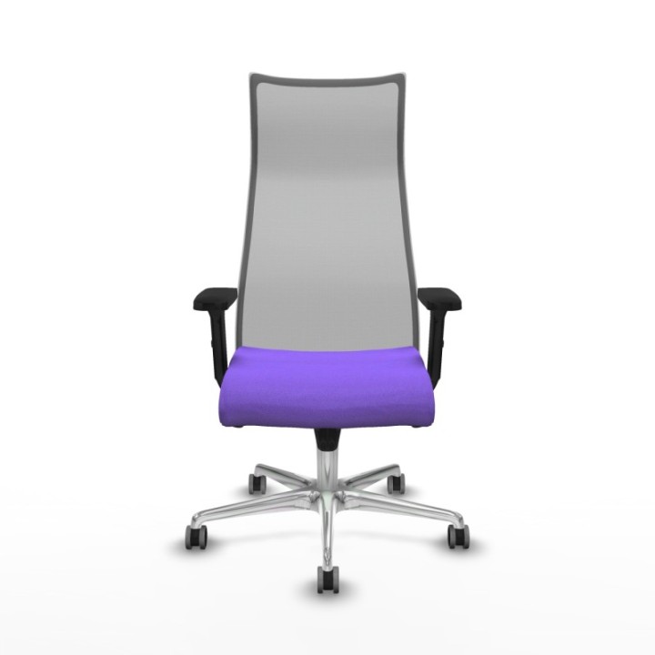 Albacete malla sincro malla gris bali lila brazos 2D base aluminio ruedas 65mm engomadas