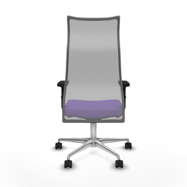 Albacete malla sincro malla gris bali lila brazos 2D base aluminio ruedas 65 mm nailon