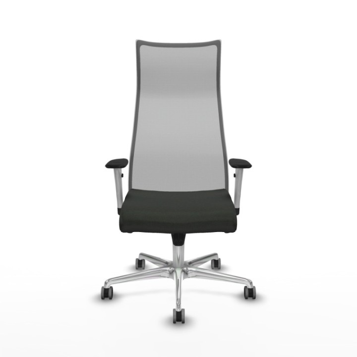 Albacete malla sincro malla gris bali negro brazos blancos base aluminio ruedas 65mm engomadas