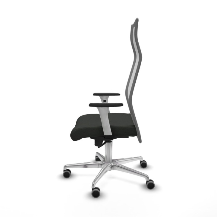 Albacete malla sincro malla gris bali negro brazos blancos base aluminio ruedas 65mm engomadas