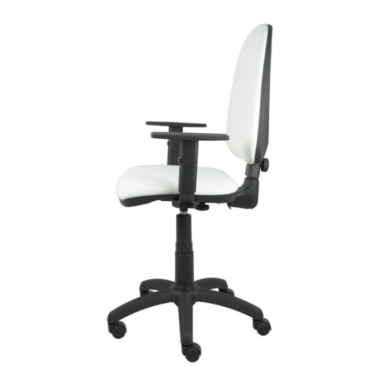 Silla Aýna similpiel blanco brazos regulables