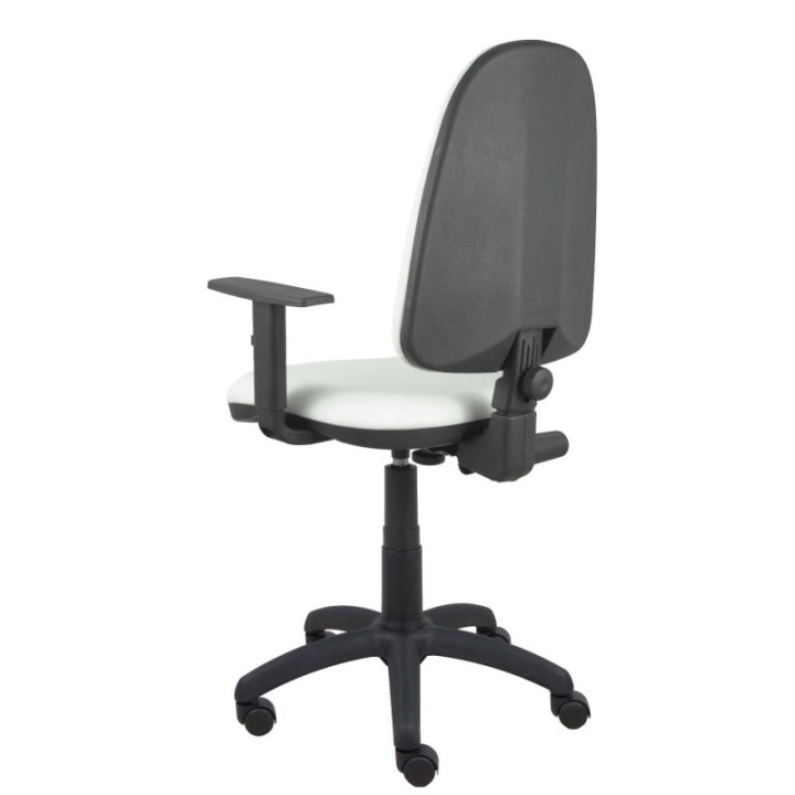 Silla Aýna similpiel blanco brazos regulables