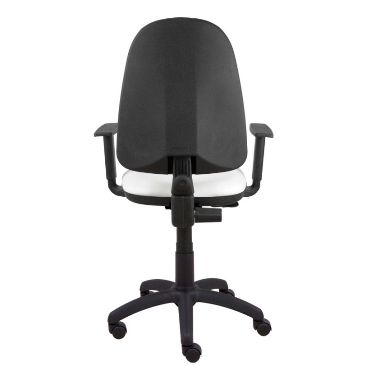 Silla Aýna similpiel blanco brazos regulables