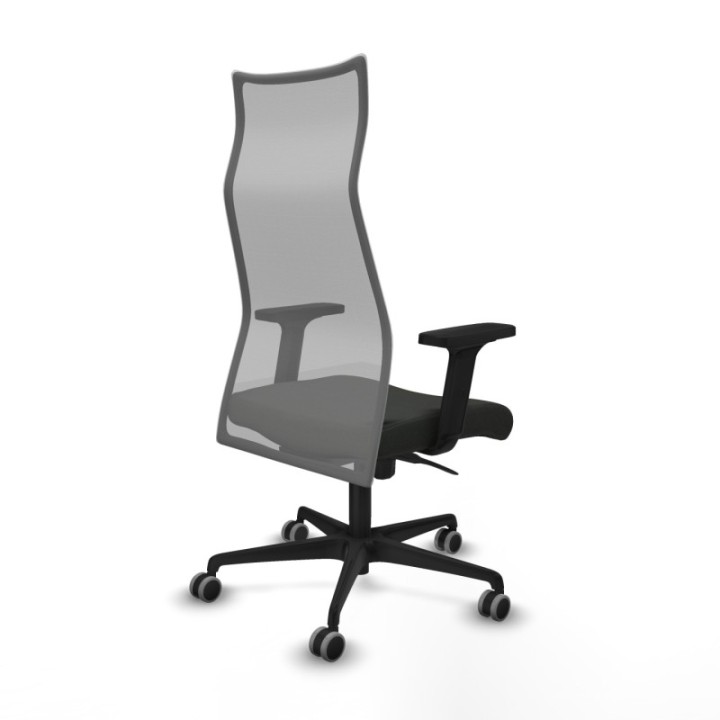 Albacete malla sincro malla gris bali negro brazos 2D base nailon ruedas 65mm engomadas