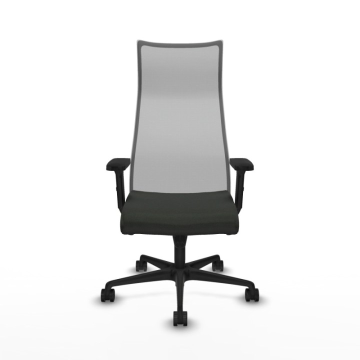 Albacete malla sincro malla gris bali negro brazos 2D base nailon ruedas 65 mm nailon