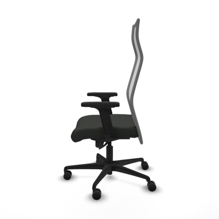 Albacete malla sincro malla gris bali negro brazos 2D base nailon ruedas 65 mm nailon