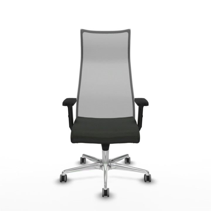 Albacete malla sincro malla gris bali negro brazos 2D base aluminio ruedas 65mm engomadas