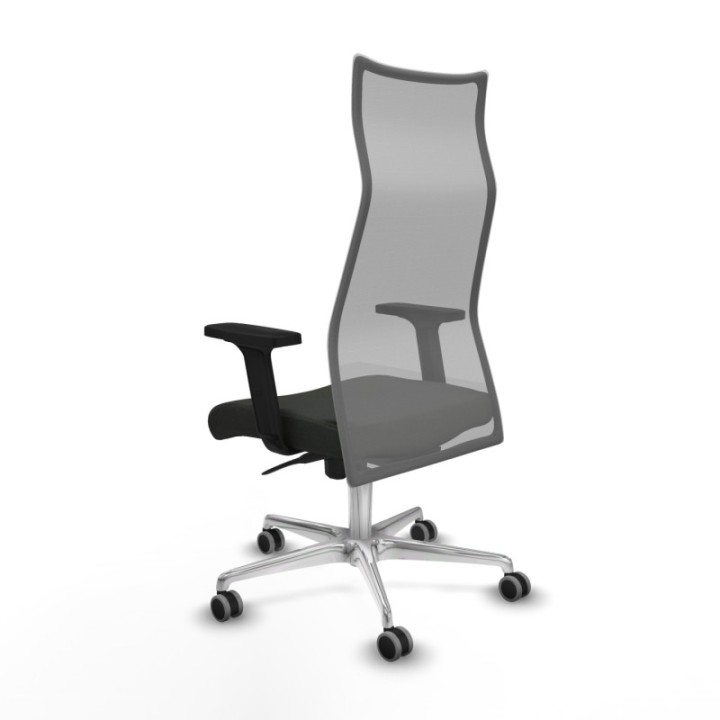 Albacete malla sincro malla gris bali negro brazos 2D base aluminio ruedas 65mm engomadas