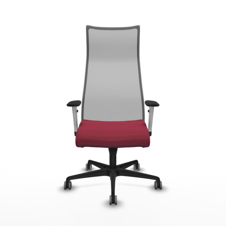 Albacete malla sincro malla gris bali granate brazos blancos base nailon ruedas 65mm engomadas