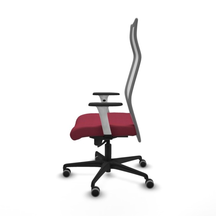 Albacete malla sincro malla gris bali granate brazos blancos base nailon ruedas 65mm engomadas