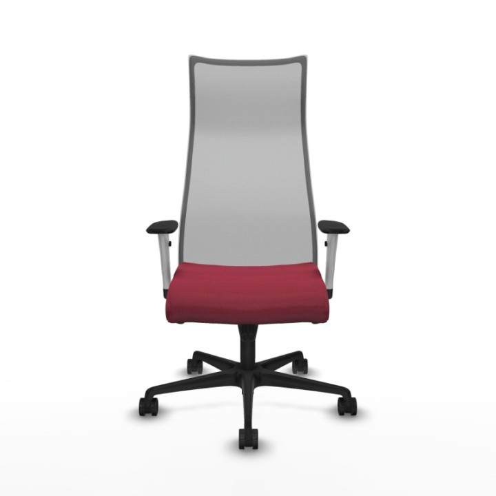 Albacete malla sincro malla gris bali granate brazos blancos base nailon ruedas 65 mm nailon