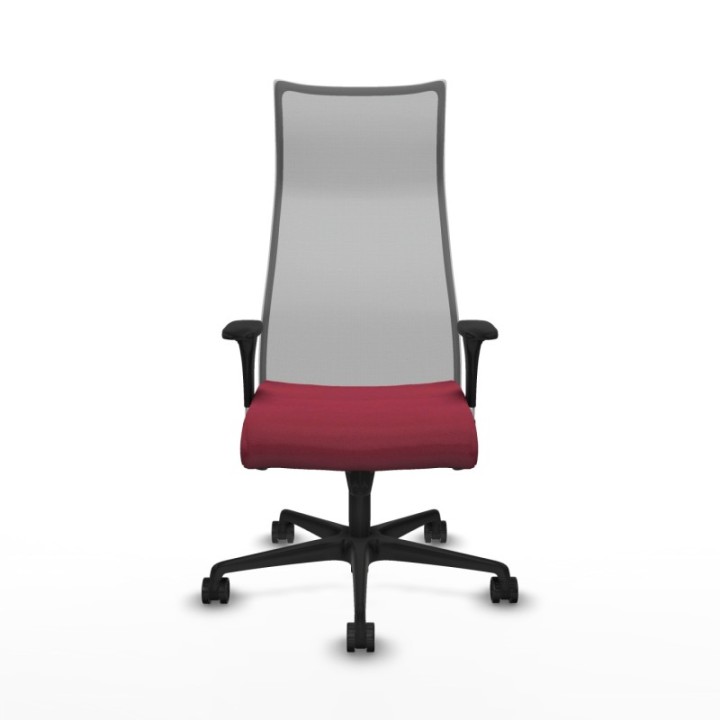 Albacete malla sincro malla gris bali granate brazos 1D base nailon ruedas 65 mm nailon