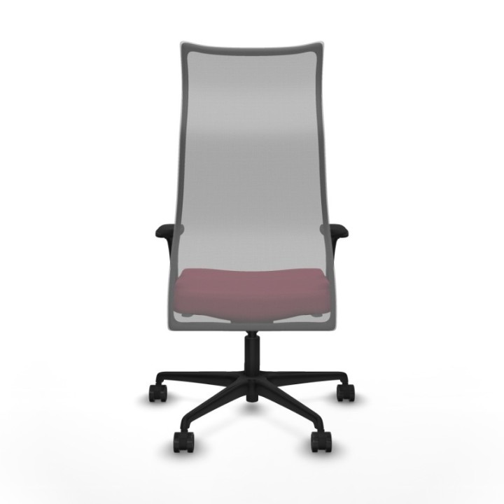 Albacete malla sincro malla gris bali granate brazos 1D base nailon ruedas 65 mm nailon