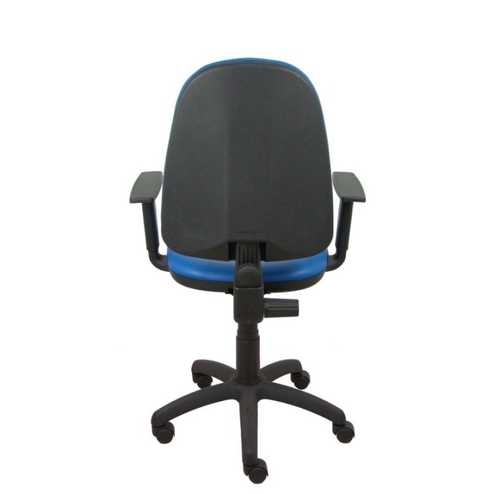 Silla Aýna similpiel azul brazos regulables