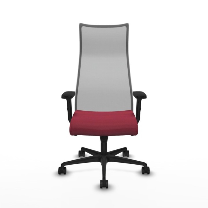 Albacete malla sincro malla gris bali granate brazos 2D base nailon ruedas 65 mm nailon