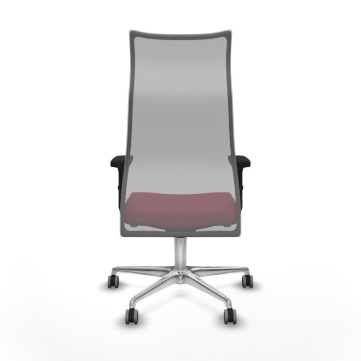 Albacete malla sincro malla gris bali granate brazos 2D base aluminio ruedas 65mm engomadas