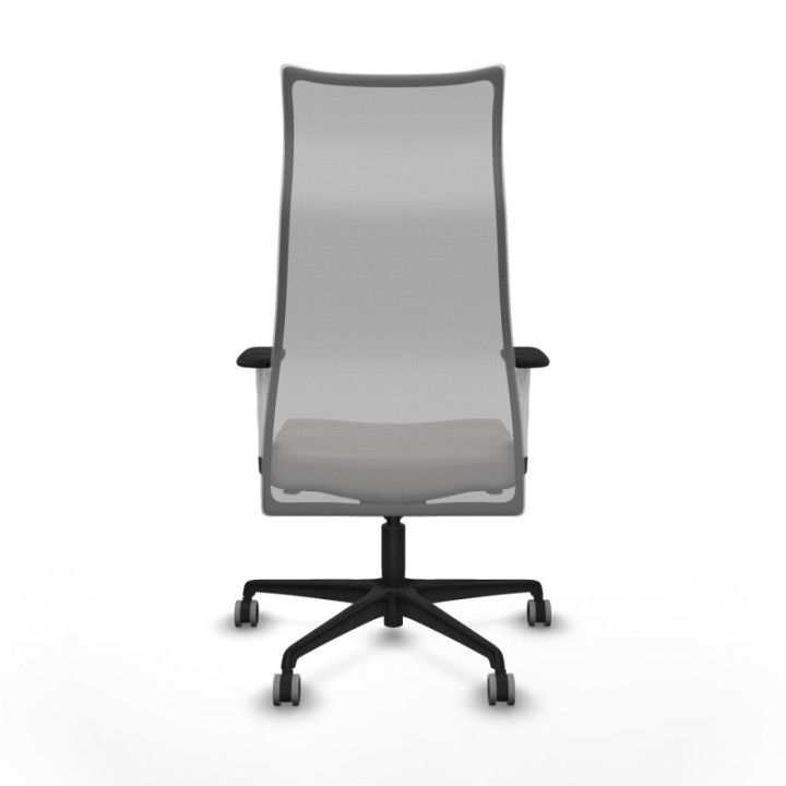 Albacete malla sincro malla gris similpiel blanco brazos blancos base nailon ruedas 65mm engomadas