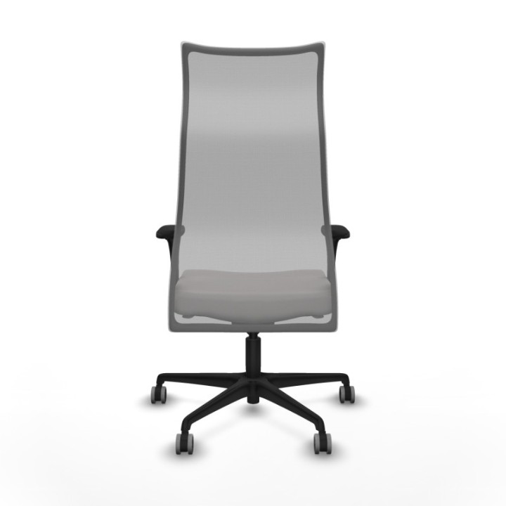 Albacete malla sincro malla gris similpiel blanco brazos 1D base nailon ruedas 65mm engomadas