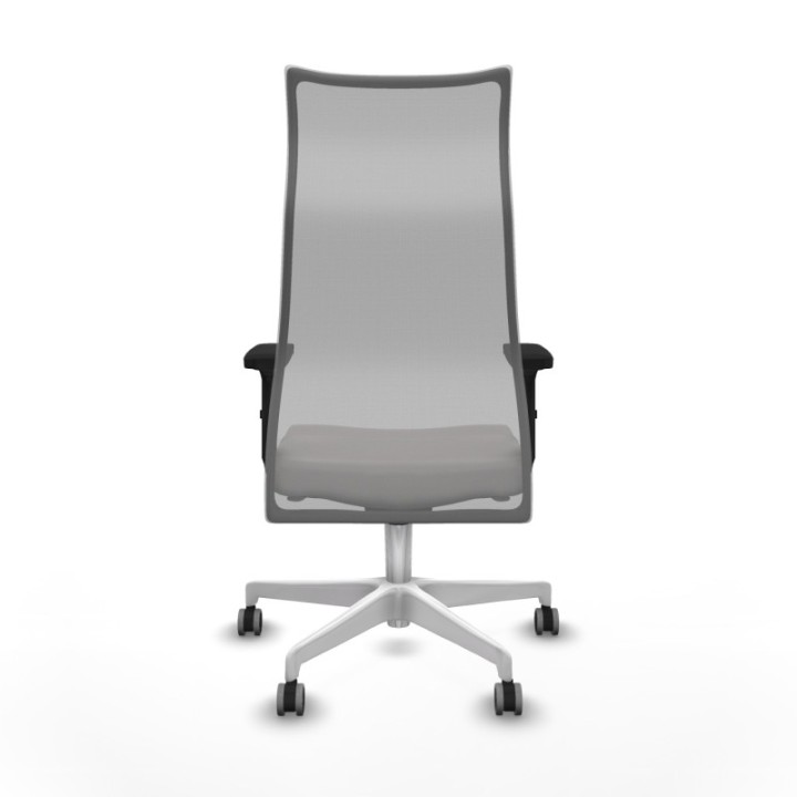 Albacete malla sincro malla gris similpiel blanco brazos 2D base blanca ruedas 65mm engomadas