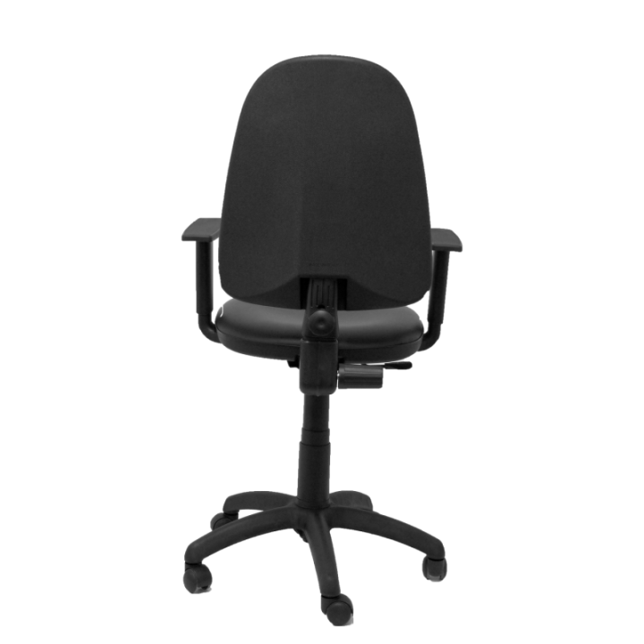 Silla Aýna similpiel negro con brazos regulables