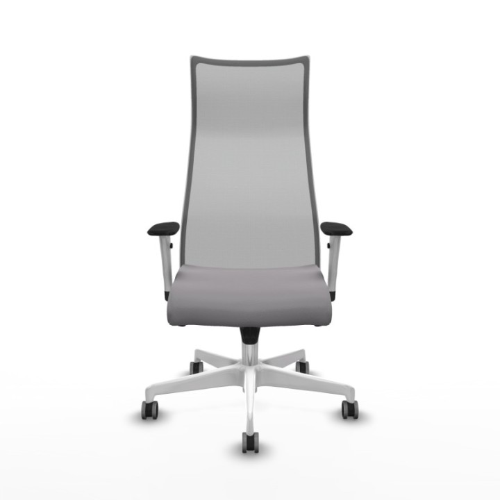 Albacete malla sincro malla gris similpiel gris brazos blancos base blanca ruedas 65mm engomadas