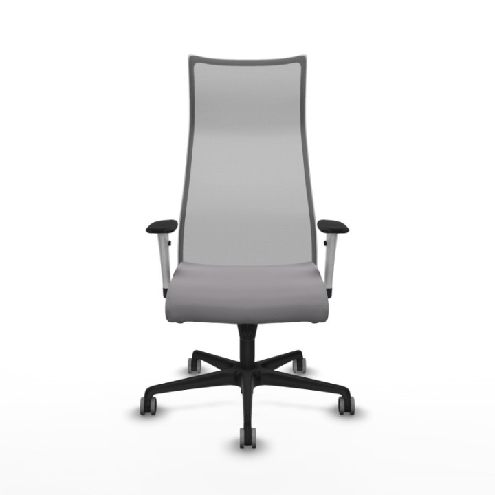 Albacete malla sincro malla gris similpiel gris brazos blancos base nailon ruedas 65mm engomadas