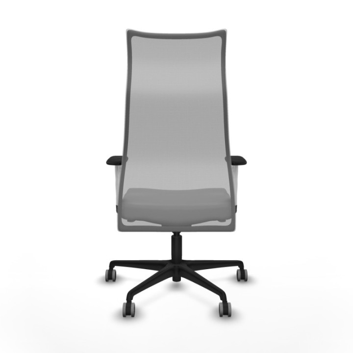 Albacete malla sincro malla gris similpiel gris brazos blancos base nailon ruedas 65mm engomadas