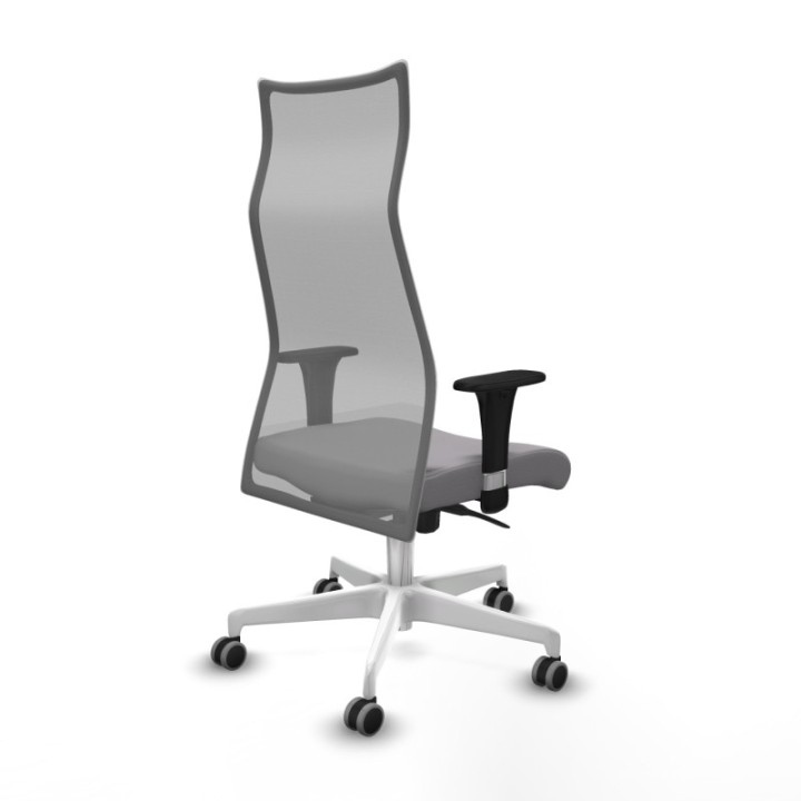 Albacete malla sincro malla gris similpiel gris brazos 1D base blanca ruedas 65mm engomadas