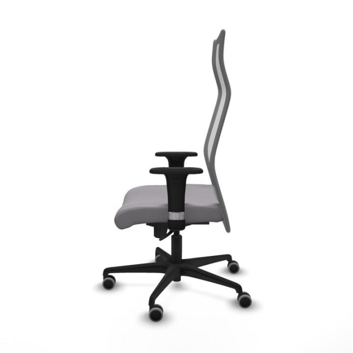 Albacete malla sincro malla gris similpiel gris brazos 1D base nailon ruedas 65mm engomadas