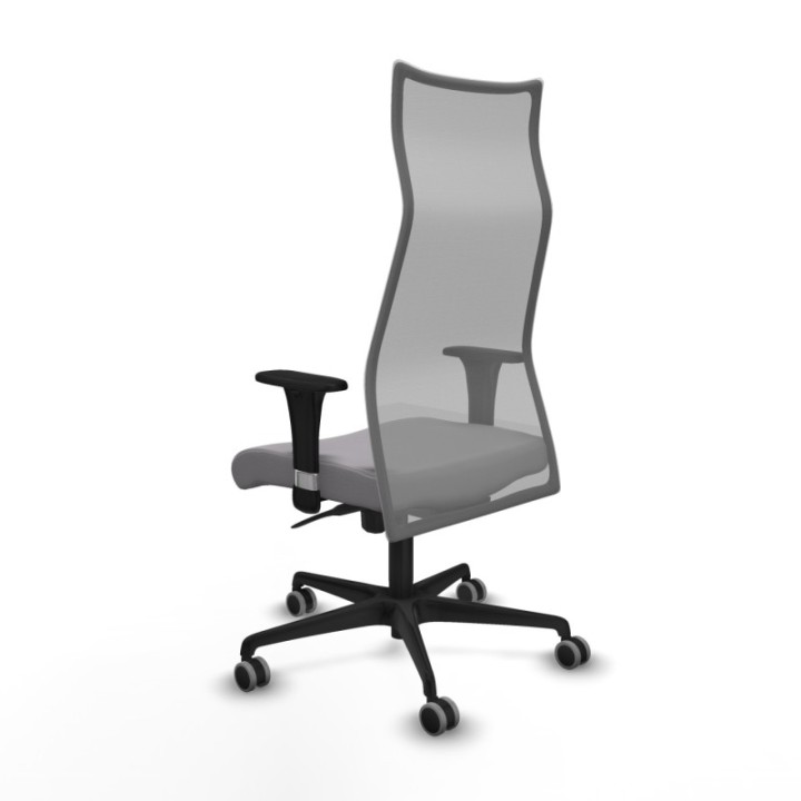 Albacete malla sincro malla gris similpiel gris brazos 1D base nailon ruedas 65mm engomadas