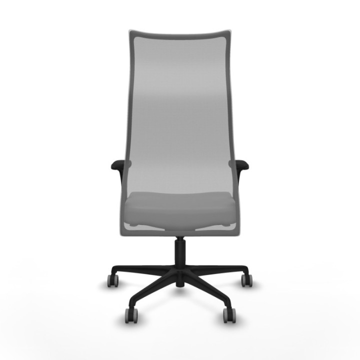 Albacete malla sincro malla gris similpiel gris brazos 1D base nailon ruedas 65mm engomadas