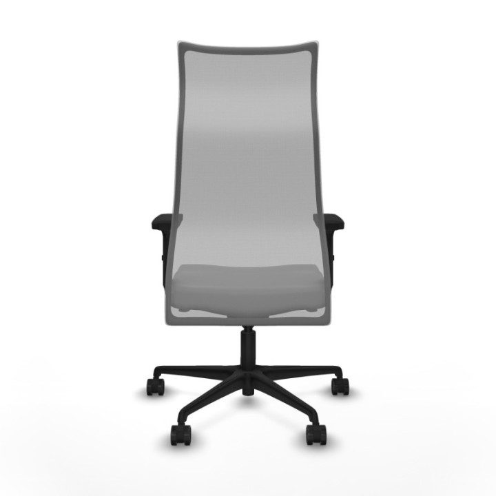 Albacete malla sincro malla gris similpiel gris brazos 2D base nailon ruedas 65 mm nailon