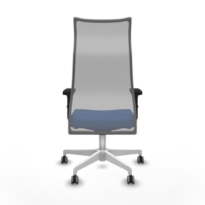 Albacete malla sincro malla gris similpiel azul brazos 2D base blanca ruedas 65mm engomadas