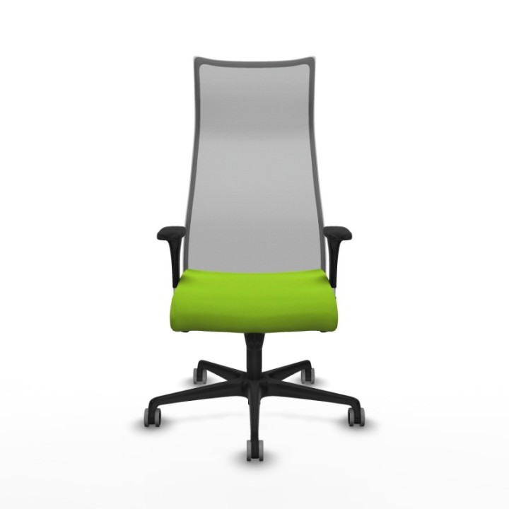 Albacete malla sincro malla gris similpiel pistacho brazos 1D base nailon ruedas 65mm engomadas