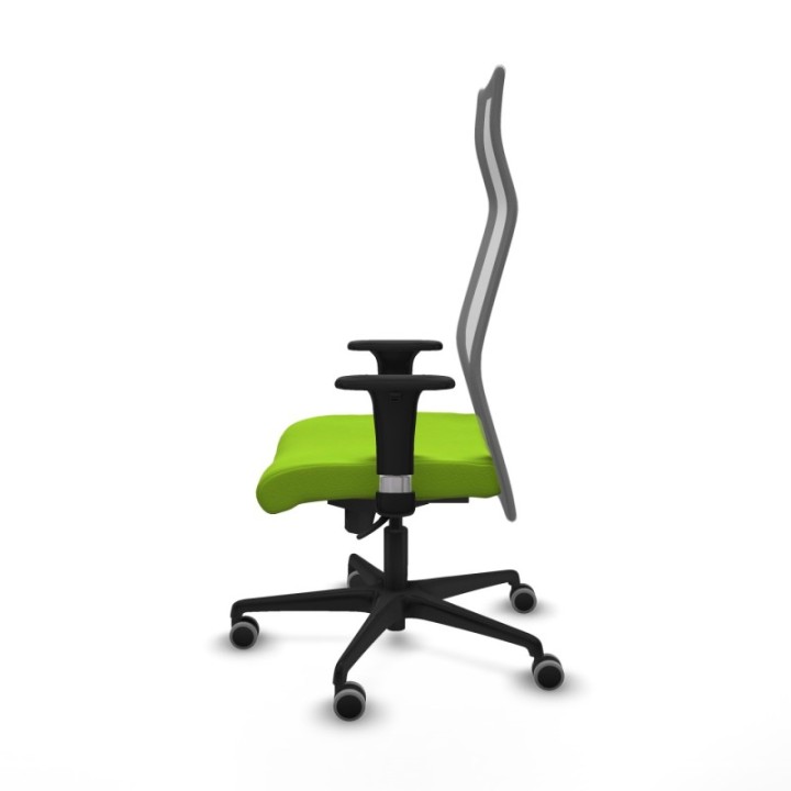 Albacete malla sincro malla gris similpiel pistacho brazos 1D base nailon ruedas 65mm engomadas