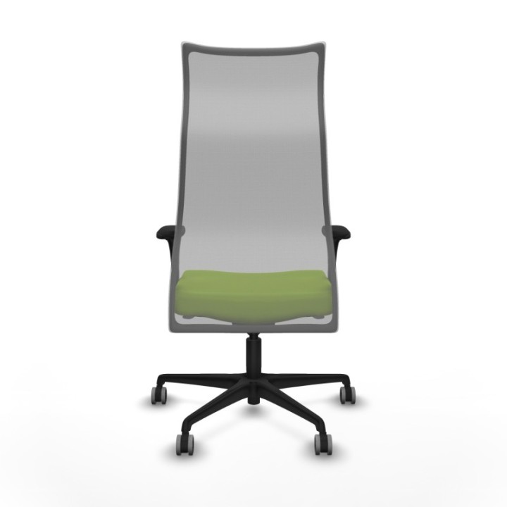 Albacete malla sincro malla gris similpiel pistacho brazos 1D base nailon ruedas 65mm engomadas