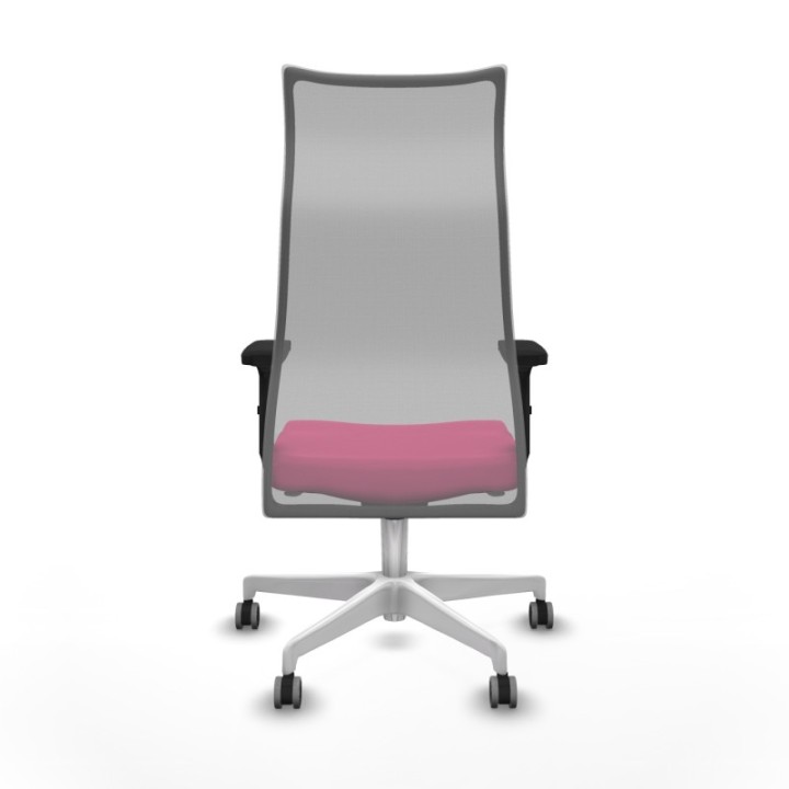 Albacete malla sincro malla gris similpiel rosa brazos 2D base blanca ruedas 65mm engomadas