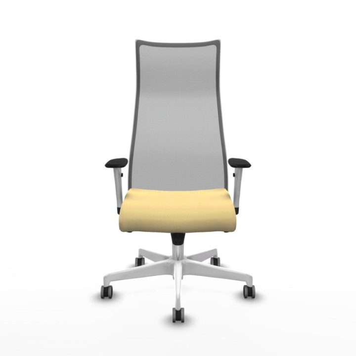 Albacete malla sincro malla gris similpiel crema brazos blancos base blanca ruedas 65mm engomadas