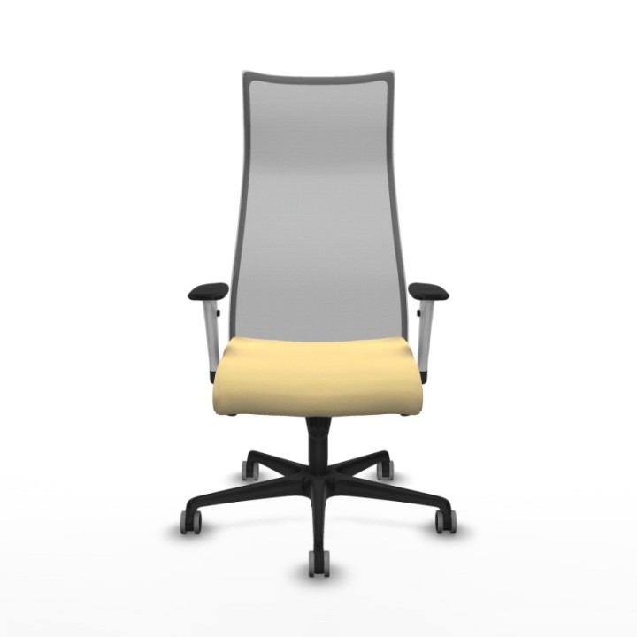 Albacete malla sincro malla gris similpiel crema brazos blancos base nailon ruedas 65mm engomadas