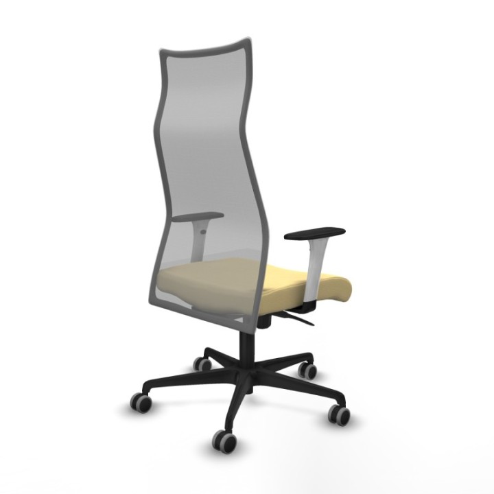 Albacete malla sincro malla gris similpiel crema brazos blancos base nailon ruedas 65mm engomadas