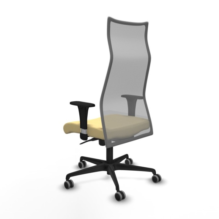 Albacete malla sincro malla gris similpiel crema brazos 1D base nailon ruedas 65mm engomadas